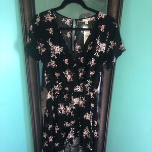 High low romper dress